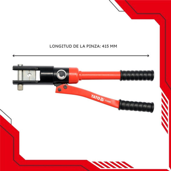 Pinza Hidráulica Identar Engarzar Terminales 10-120mm2 Yato 1