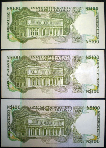 Eb+ 3 Billetes N$100 (series E, F Y G ) Sin Circular 1