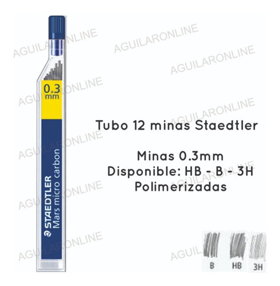 1 Tubo De 12 Minas Staedtler 0,3mm P / Portamina 1