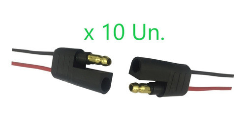 Conector 2 Vías Contactos, Goma, P/ Parlantes Y Mas X 10 Un. 0