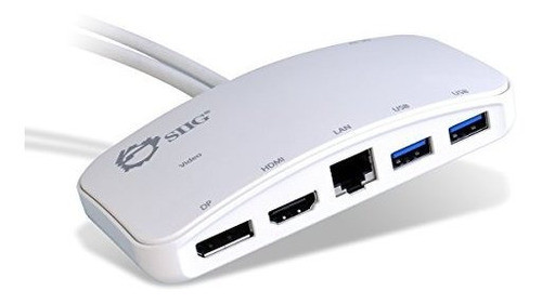 Siig Mini-dp Video Dock Con Usb 3.0 Lan (blanco) - Mini Disp 1