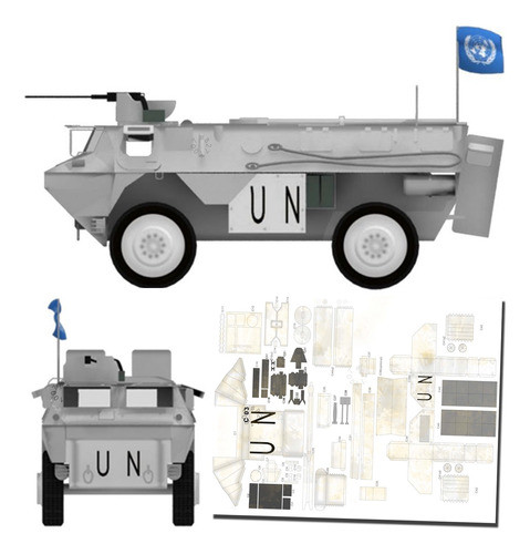 Vab Indonesian Naciones Unidas Escala 1.35 Papercraft 0