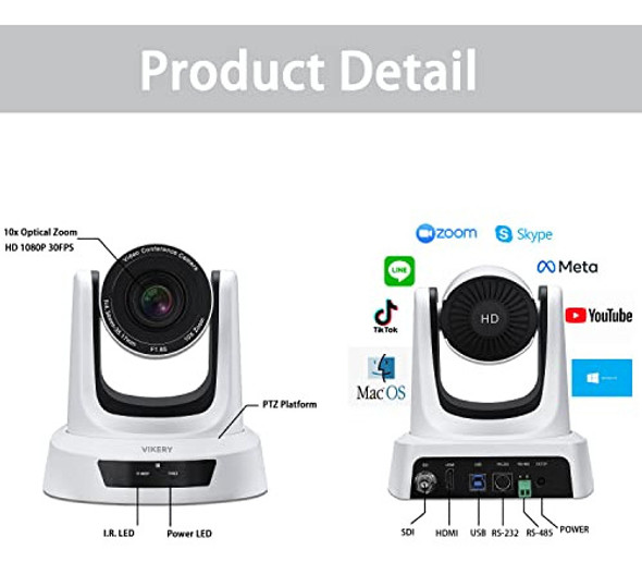 Vikery Vh10mw | Hdmi Camera With Sdi/usb Output, Full Hd 108 1