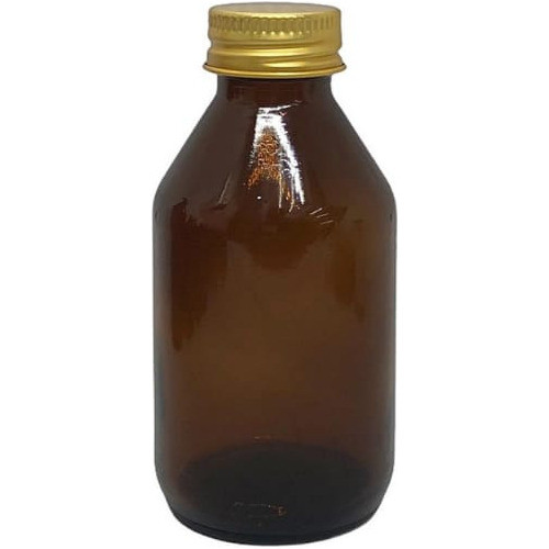 Botella Vidrio Jarabe Farma 125 Cc Tapa Rosca Metalica X30 0