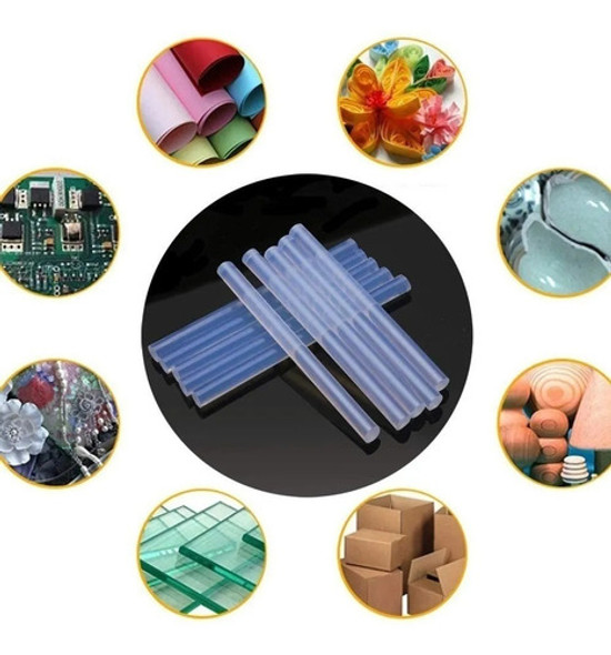 Barras Silicona Tekbond 11mm Gruesas Transparentes 1kg 1