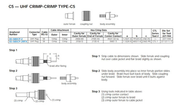 Conector Uhf Macho Rg213 Rg22 Rg8 Para Crimpear Amphenol 1