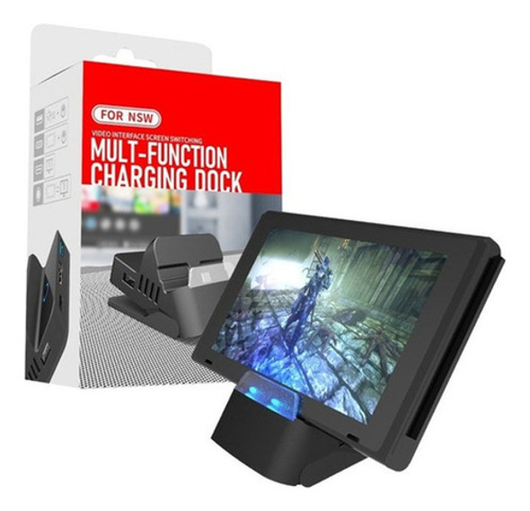 Base Soporte Mini Dock Carga Salida Tv Para Nintendo Switch 0
