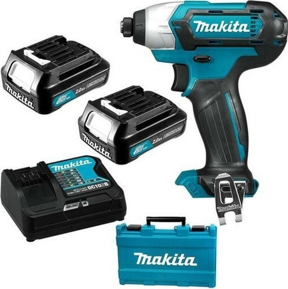 Atornillador Impacto + 2 Baterías Litio 12v Makita Td110dsae 0