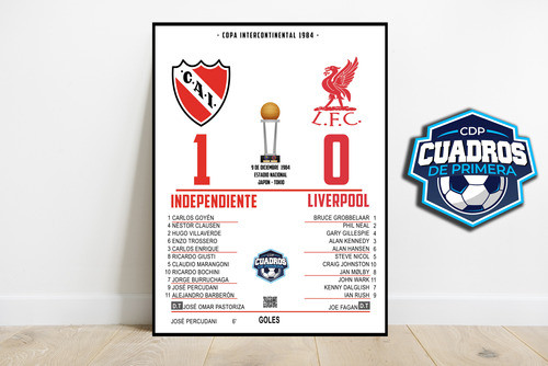 Poster Independiente Campeon Intercontinental 1984 0