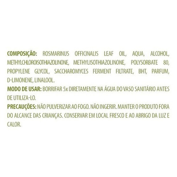Belt Fresh Poop Alecrim 60ml - Desodorante Sanitário 1