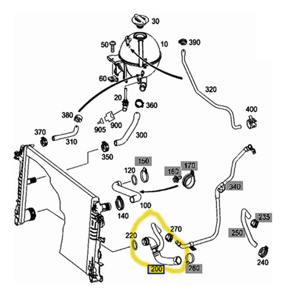 Manguera Inferior De Radiador Sprinter 415/515/411 Cdi 1