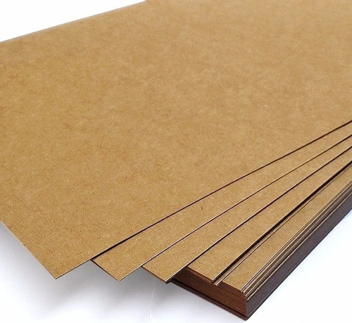 500 Papel Misionero A4 Kraft 210gr Madera Grueso Cartulina 0