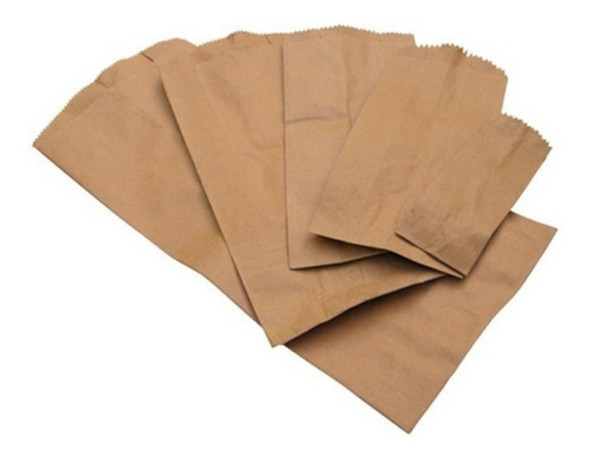 Bolsa Kraft Nº4a Papel Madera Con Fuelle 20x22 0