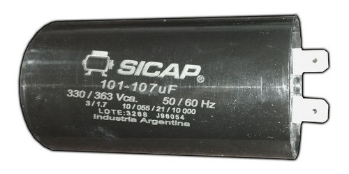 Capacitor De Arranque Aire Acondicionado 101-107 Uf  330 V 0
