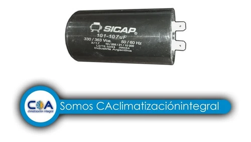Capacitor De Arranque Aire Acondicionado 101-107 Uf  330 V 1