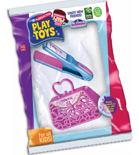 Set Kit De Belleza Juguete Cartera Y Planchita De Pelo Niñas 1