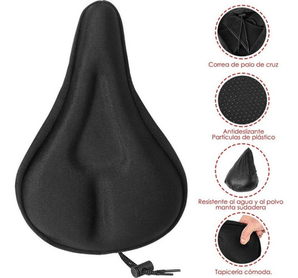 Asiento Bicicleta Spinning Gel Extra Suave Funda Resistente 1