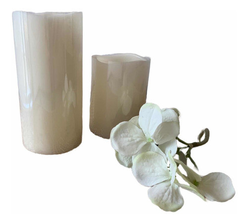 Velas De Led De Parafina Cálida A Pila Set X 2 0