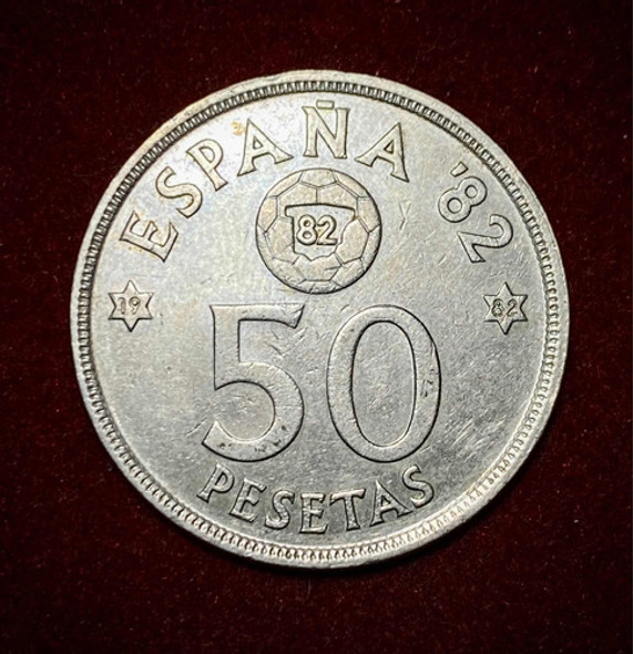 Moneda 50 Pesetas España 1980 Km 819 Mundial España 1982 0