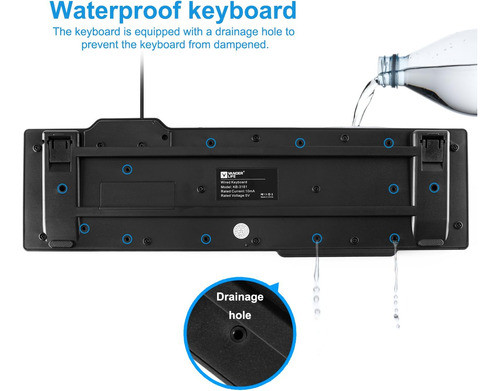 Teclado Usb Conexión  Cable Teclado Estándar Windows 1