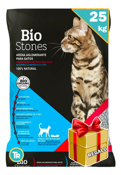 Arena Piedra Sanitaria Aglomerante Gato Bentonita Bio Stones 0