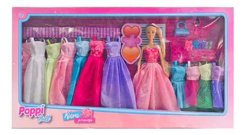 Muñeca Kiara Vestidos Princesa Fashion 30cm New B135 Bigshop 0