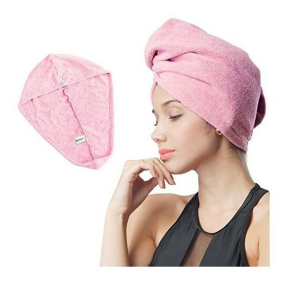 Gorro Toalla Turbante Microfibra Seca Pelo Rápido 0