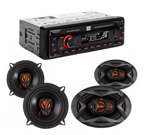 Radio Para Auto Jbl + Parlantes Jbl 5 + Jbl 6x9 Sin Instalar 0