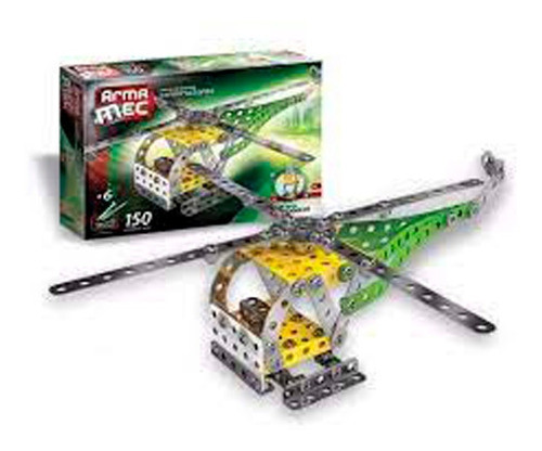 Armamec 2en1 150 Pzas Metal Helicoptero O Robot Herramientas 0