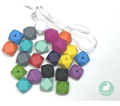 25pc Premium 14 Mm Mini Hexagonal De Silicona Suelta Perlas 1