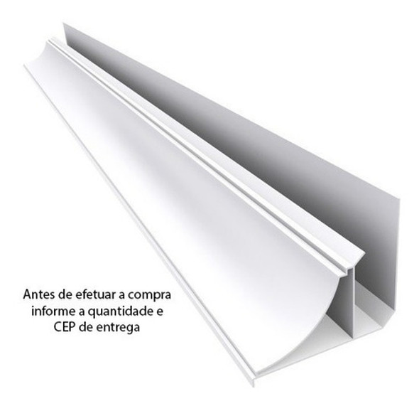 Moldura Em Pvc Meia Cana Branca - Barra Com 4 Metros 1