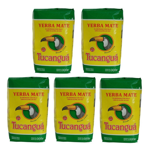 Yerba Mate Tucangua Sin Tacc  1kg X 5 Unidades 0