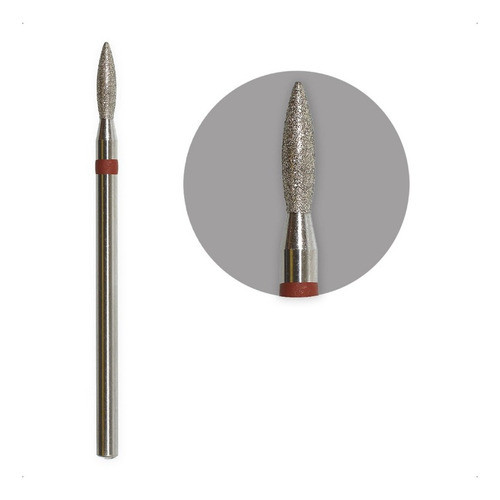 Fresa Manicura Diamantada De Kmiz 2.1 Roja 0