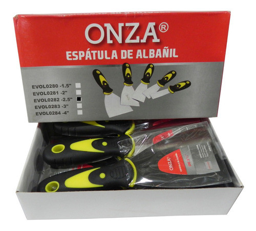 Espatula Pintor Albañil Mango Goma 2 1/2 (66 Mm.) Caja X12 0