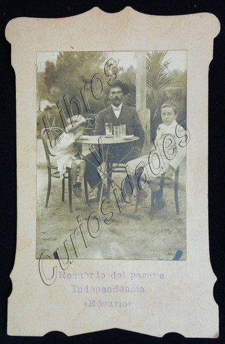 Foto Antigua Sobre Cartón De Recuerdo Del Parque Inde. 36173 0