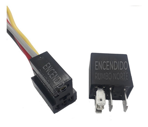 Micro Relay Universal Reforzado 12v 40 Amp. 5 Term. + Ficha 0