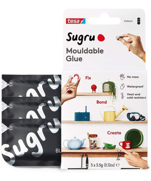 Pegamento Sugru Moldable Multi-purpose (3 Unidades, Negro) 0