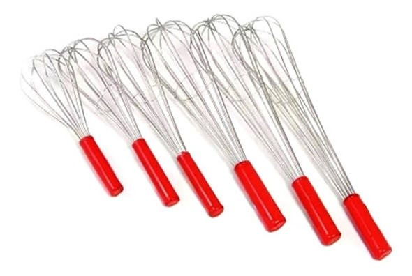 Batidor Manual De Mano Alambre Con Mango Engomado 40cm 1 Batidor Manual De Mano Alambre Con Mango Engomado 40cm 1