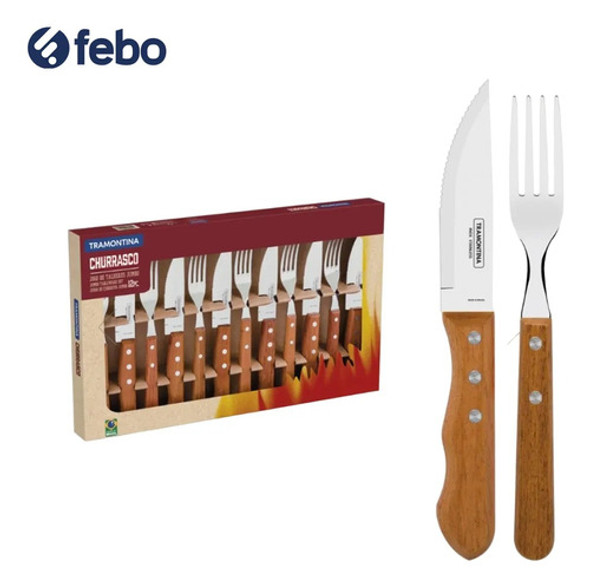 Juego Cubiertos Para Asado Tramontina 12 Piezas Dynamic Febo 1