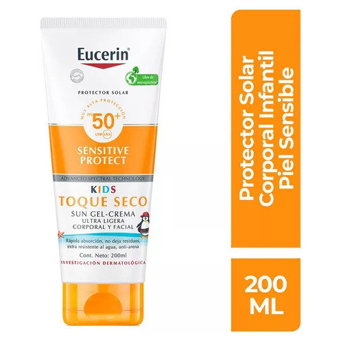 Eucerin Sun Kids Protet Solar Toque Seco Gel Fps50 200ml 0