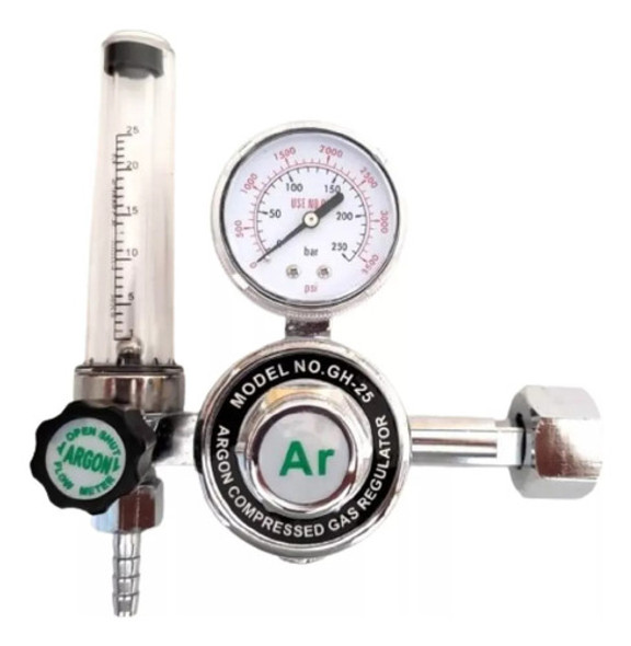 Regulador Argon/co2 C/flujimetro Gh-25 25 L/min 0