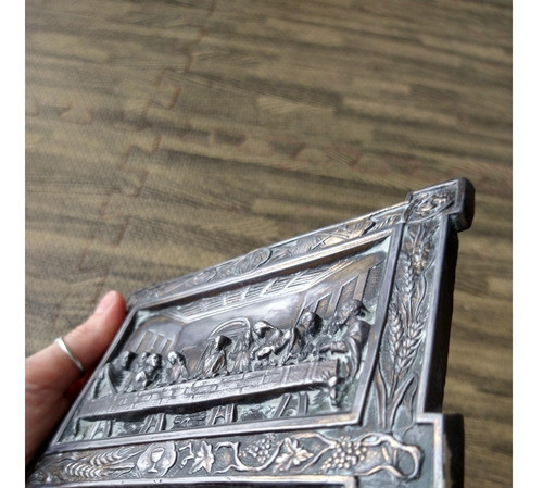 Placa Adorno Cuadro Relieve Metal Última Cena Ind Argentina 1