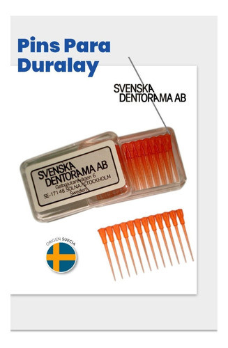 Pins Plastico P/imp.duralay Svenska X60 Odontología 1