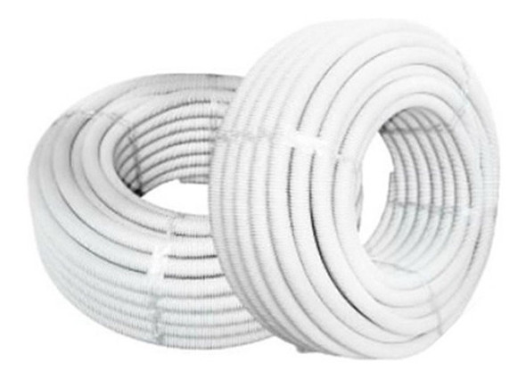 Rollo De Caño Corrugado Blanco Ignifugo 3/4 Electricidad Pvc 0