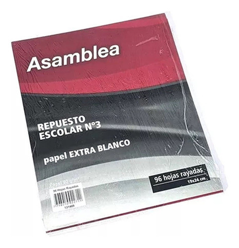 Repuesto N°3 X 96 Hjs - Rayado Asamblea 0