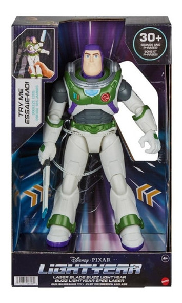 Muñeco Buzz Lightyear Con Espada Láser C/sonido 30 Cm Mattel 0