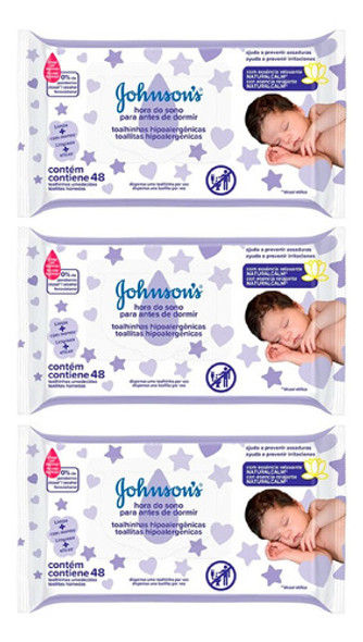 Johnson's Baby X3 Toallitas Húmedas Antes De Dormir 48u 6c 0