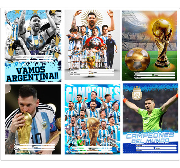 Separadores Carátulas Imprimible Argentina Mundial Campeones 0 Separadores Carátulas Imprimible Argentina Mundial Campeones 0