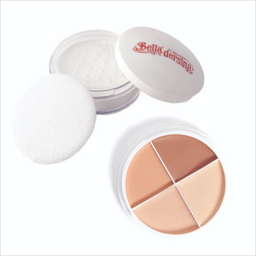 Kit Bella Dersina Maquillaje Cuarteto Piel + Polvo Volatil 0