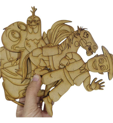 Combo 10 Personajes Granja 10cm 22 De 5cm Mdf Souvenirs 0